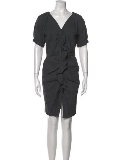 Pre-owned Isabel Marant Étoile Linen Knee-length Dress In Gray