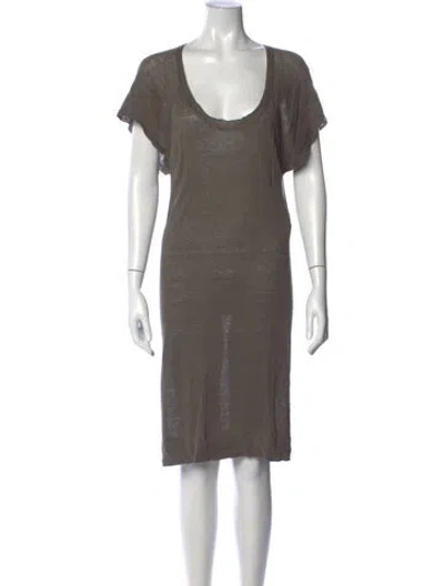 Pre-owned Isabel Marant Étoile Linen Knee-length Dress In Green