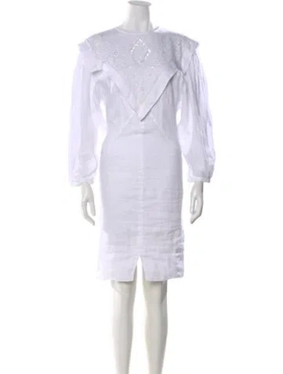 Pre-owned Isabel Marant Étoile Linen Knee-length Dress W/ Tags In White