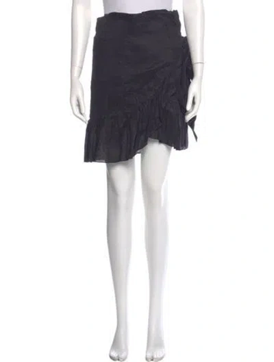 Pre-owned Isabel Marant Étoile Linen Knee-length Skirt In Black