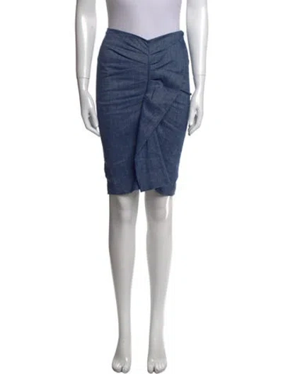 Pre-owned Isabel Marant Étoile Linen Knee-length Skirt In Blue