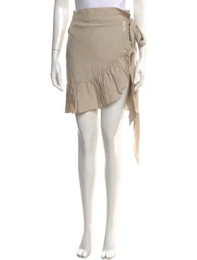 Pre-owned Isabel Marant Étoile Linen Knee-length Skirt In Neutral