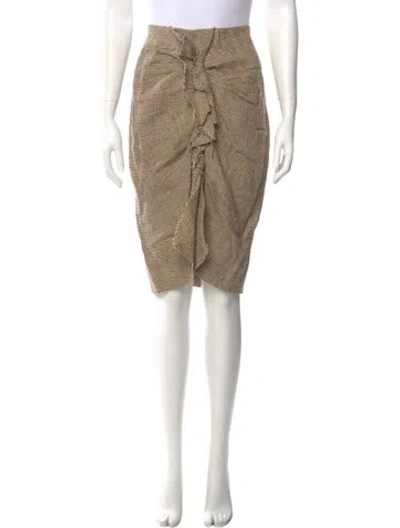 Pre-owned Isabel Marant Étoile Linen Knee-length Skirt In Neutral