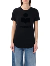 Isabel Marant Étoile Marant Etoile Koldi Logo Cotton T Shirt In Black