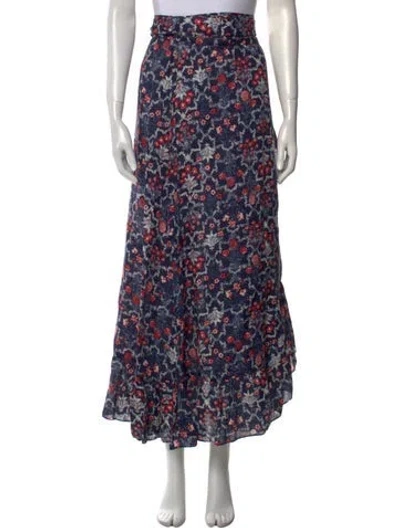 Pre-owned Isabel Marant Étoile Linen Long Skirt In Blue
