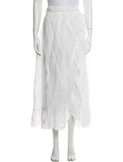 Pre-owned Isabel Marant Étoile Linen Long Skirt In White