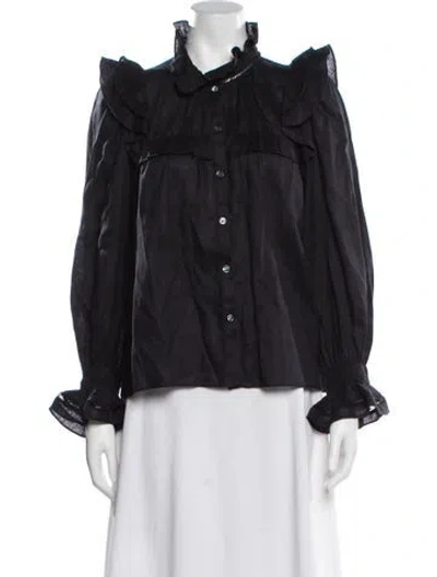 Pre-owned Isabel Marant Étoile Linen Long Sleeve Blouse In Gray