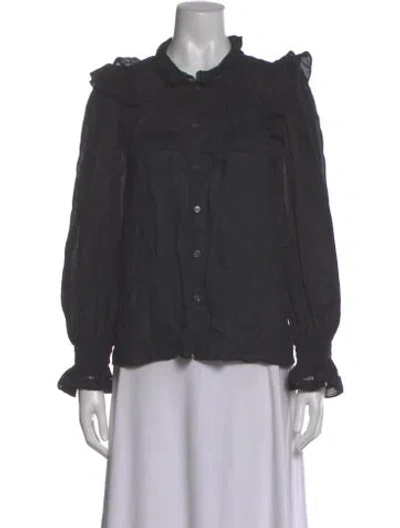 Pre-owned Isabel Marant Étoile Linen Long Sleeve Blouse In Gray
