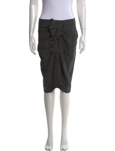 Pre-owned Isabel Marant Étoile Linen Midi Length Skirt In Gray