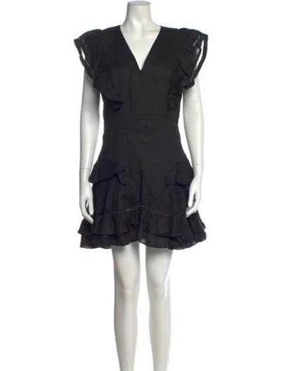 Pre-owned Isabel Marant Étoile Linen Mini Dress In Black