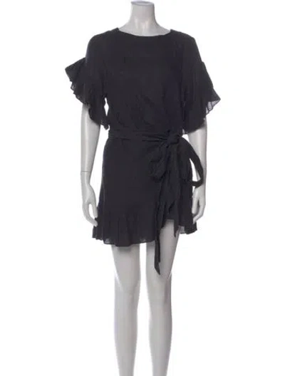 Pre-owned Isabel Marant Étoile Linen Mini Dress In Black