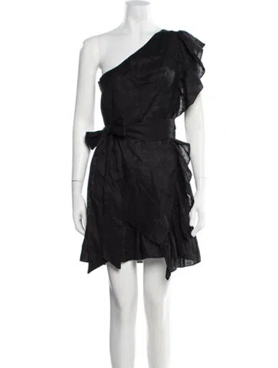 Pre-owned Isabel Marant Étoile Linen Mini Dress In Black
