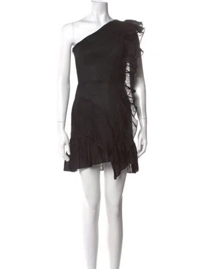 Pre-owned Isabel Marant Étoile Linen Mini Dress In Black