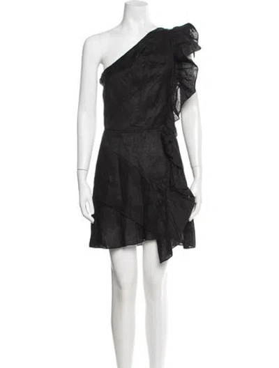 Pre-owned Isabel Marant Étoile Linen Mini Dress In Black