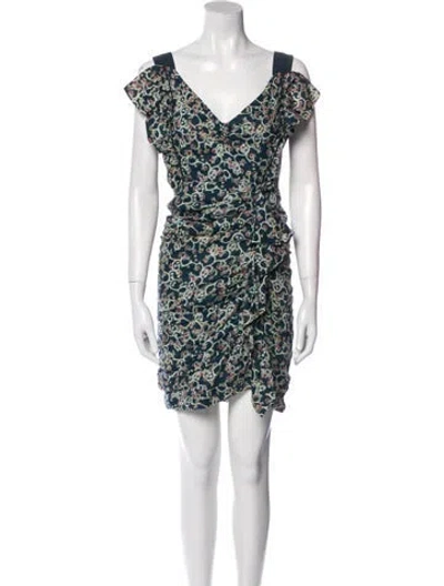 Pre-owned Isabel Marant Étoile Linen Mini Dress In Blue
