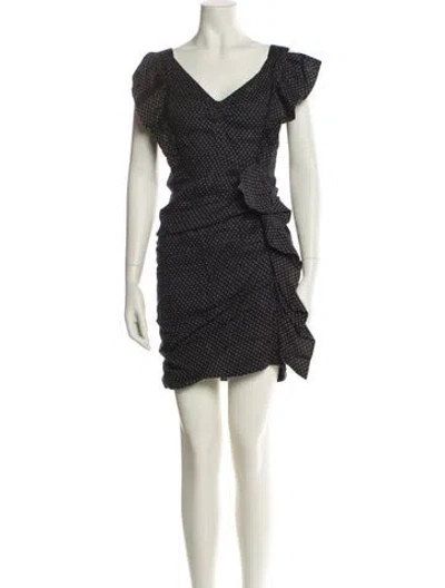 Pre-owned Isabel Marant Étoile Linen Mini Dress In Blue
