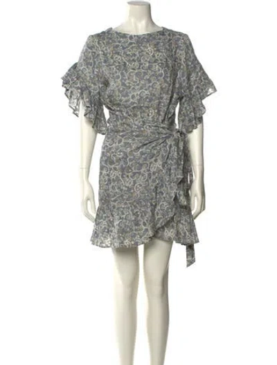 Pre-owned Isabel Marant Étoile Linen Mini Dress In Blue