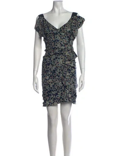 Pre-owned Isabel Marant Étoile Linen Mini Dress In Blue