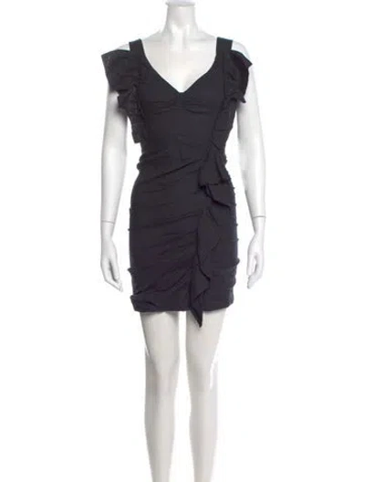 Pre-owned Isabel Marant Étoile Linen Mini Dress In Blue