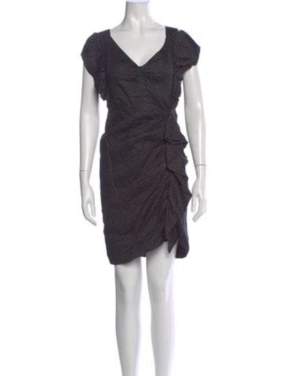 Pre-owned Isabel Marant Étoile Linen Mini Dress In Blue