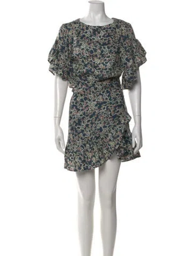 Pre-owned Isabel Marant Étoile Linen Mini Dress In Blue