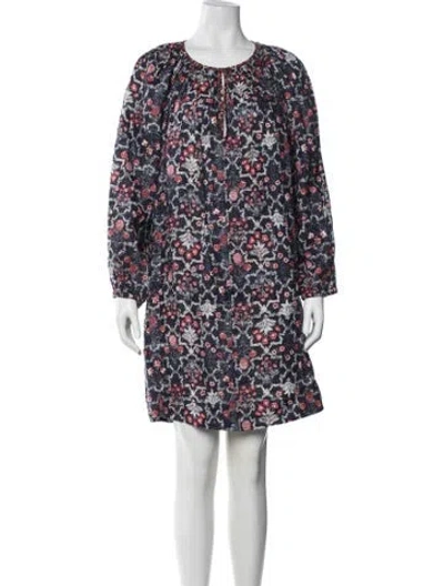 Pre-owned Isabel Marant Étoile Linen Mini Dress In Blue