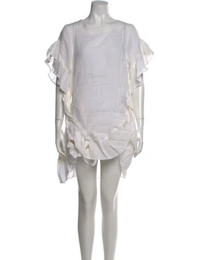 Pre-owned Isabel Marant Étoile Linen Mini Dress In Gray