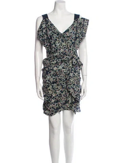 Pre-owned Isabel Marant Étoile Linen Mini Dress In Green