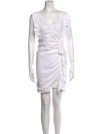 Pre-owned Isabel Marant Étoile Linen Mini Dress In Neutral