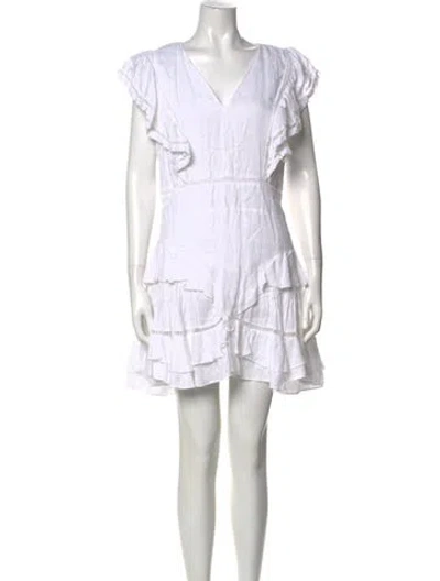 Pre-owned Isabel Marant Étoile Linen Mini Dress In White