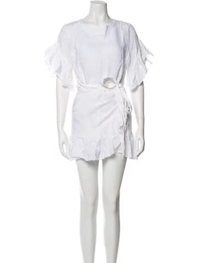Pre-owned Isabel Marant Étoile Linen Mini Dress In White