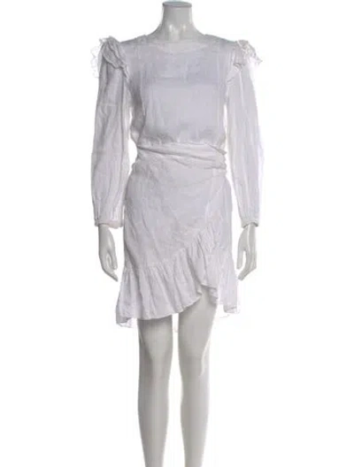 Pre-owned Isabel Marant Étoile Linen Mini Dress In White