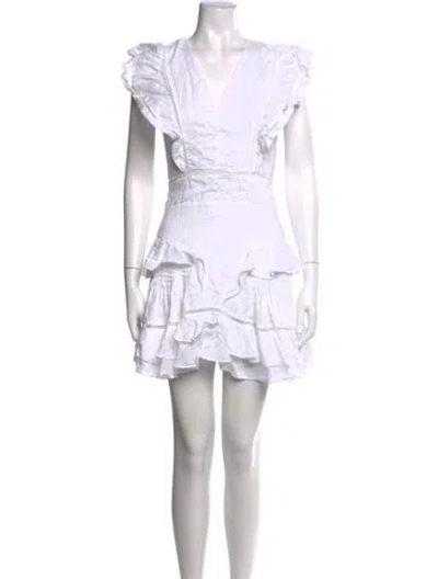 Pre-owned Isabel Marant Étoile Linen Mini Dress In White