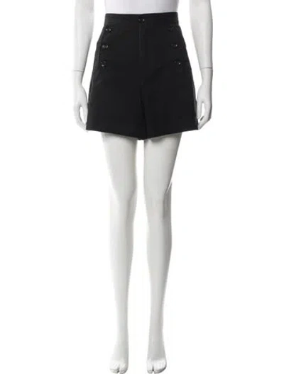 Pre-owned Isabel Marant Étoile Linen Mini Shorts In Black