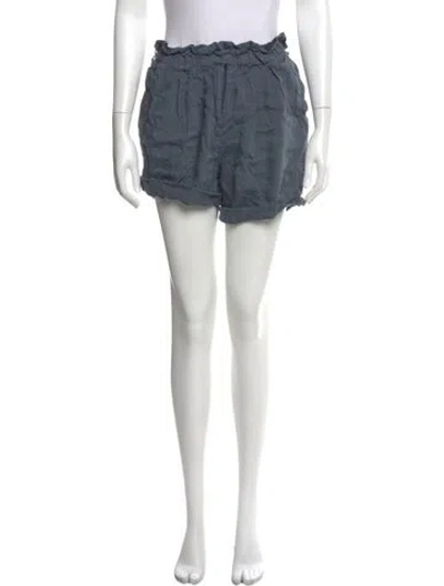Pre-owned Isabel Marant Étoile Linen Mini Shorts In Blue