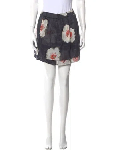 Pre-owned Isabel Marant Étoile Linen Mini Skirt In Black