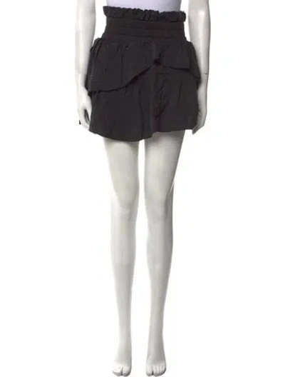 Pre-owned Isabel Marant Étoile Linen Mini Skirt In Black