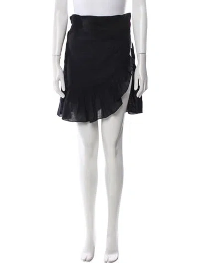 Pre-owned Isabel Marant Étoile Linen Mini Skirt In Black