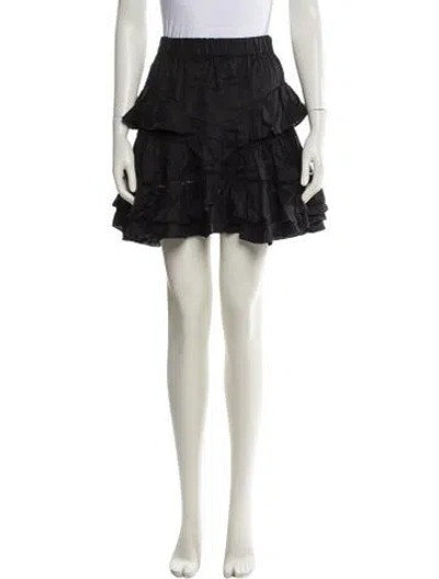 Pre-owned Isabel Marant Étoile Linen Mini Skirt In Black
