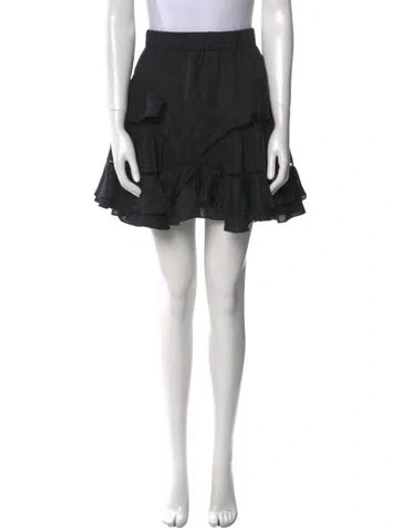 Pre-owned Isabel Marant Étoile Linen Mini Skirt In Black