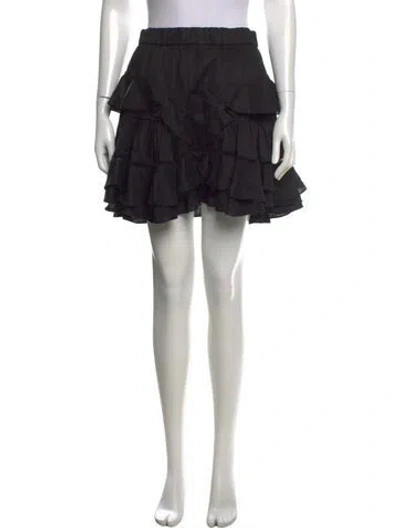 Pre-owned Isabel Marant Étoile Linen Mini Skirt In Black