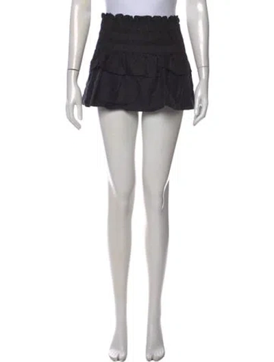 Pre-owned Isabel Marant Étoile Linen Mini Skirt In Black