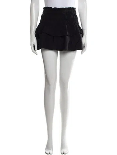 Pre-owned Isabel Marant Étoile Linen Mini Skirt In Black