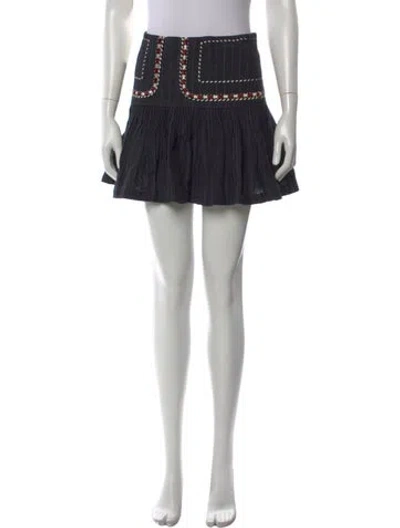Pre-owned Isabel Marant Étoile Linen Mini Skirt In Blue