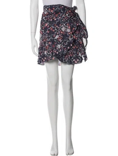 Pre-owned Isabel Marant Étoile Linen Mini Skirt In Blue