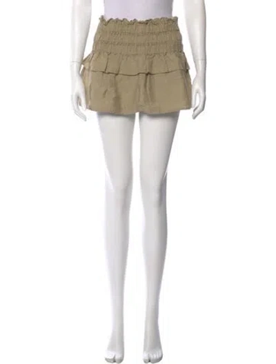 Pre-owned Isabel Marant Étoile Linen Mini Skirt In Neutral