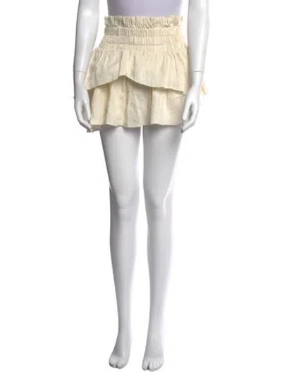 Pre-owned Isabel Marant Étoile Linen Mini Skirt In Neutral