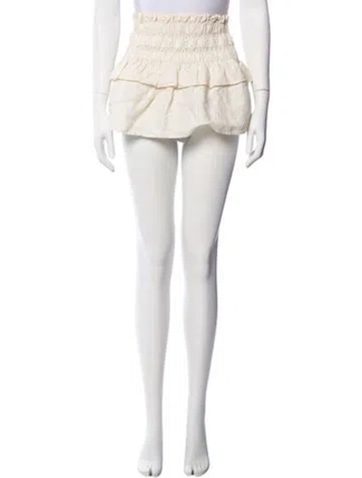 Pre-owned Isabel Marant Étoile Linen Mini Skirt In Neutral