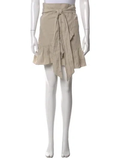 Pre-owned Isabel Marant Étoile Linen Mini Skirt In Neutral