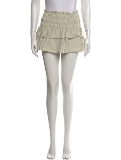 Pre-owned Isabel Marant Étoile Linen Mini Skirt In Neutral